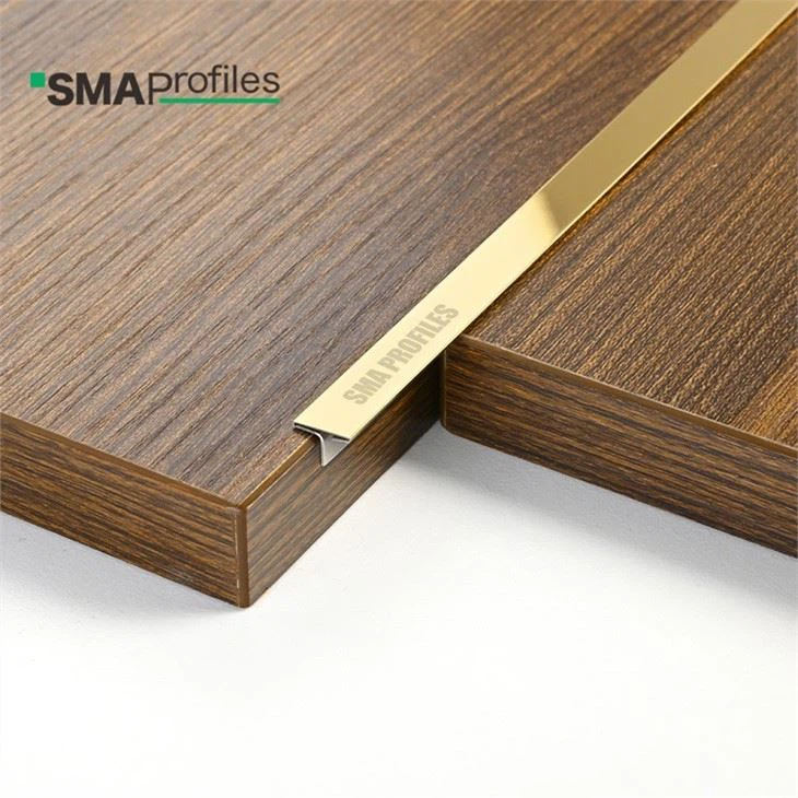 Gold stainless steel T profile